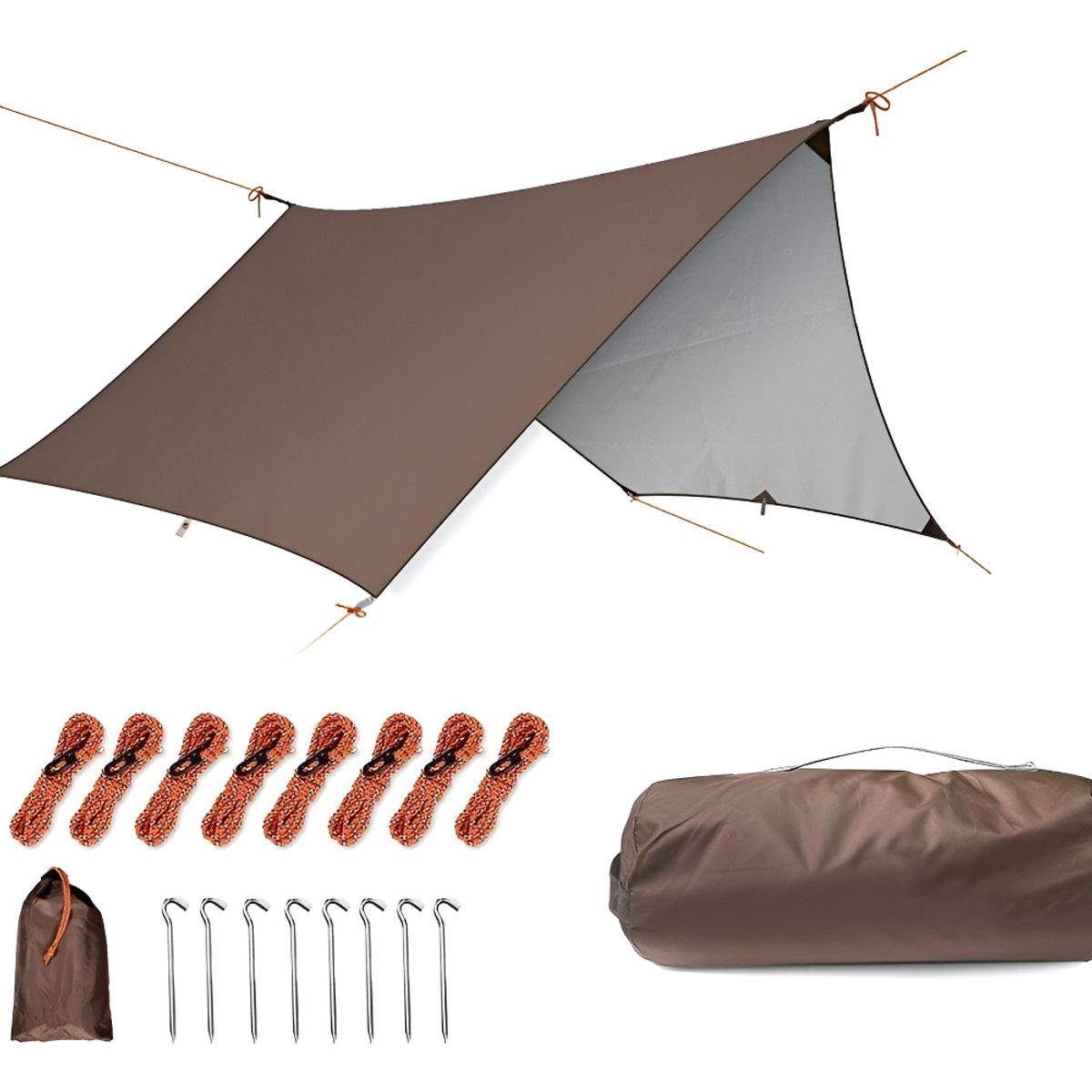 GENERICO - Toldo Carpa 3x3m Estaca Parasol Portátil Refugio Proteccion