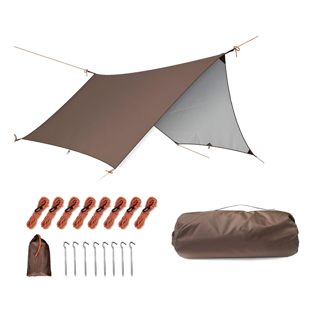 GENERICO - Toldo Carpa 3x3m Estaca Parasol Portátil Refugio Proteccion