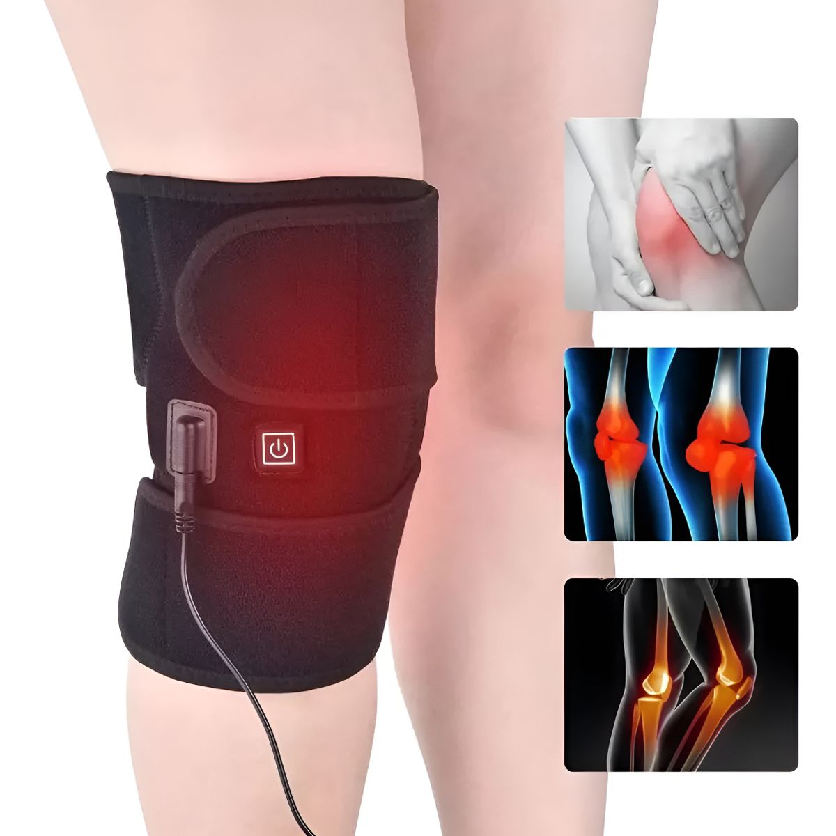 GENERICO - Rodillera Terapia De Calor Usb Musculo Rodilla Para Artritis