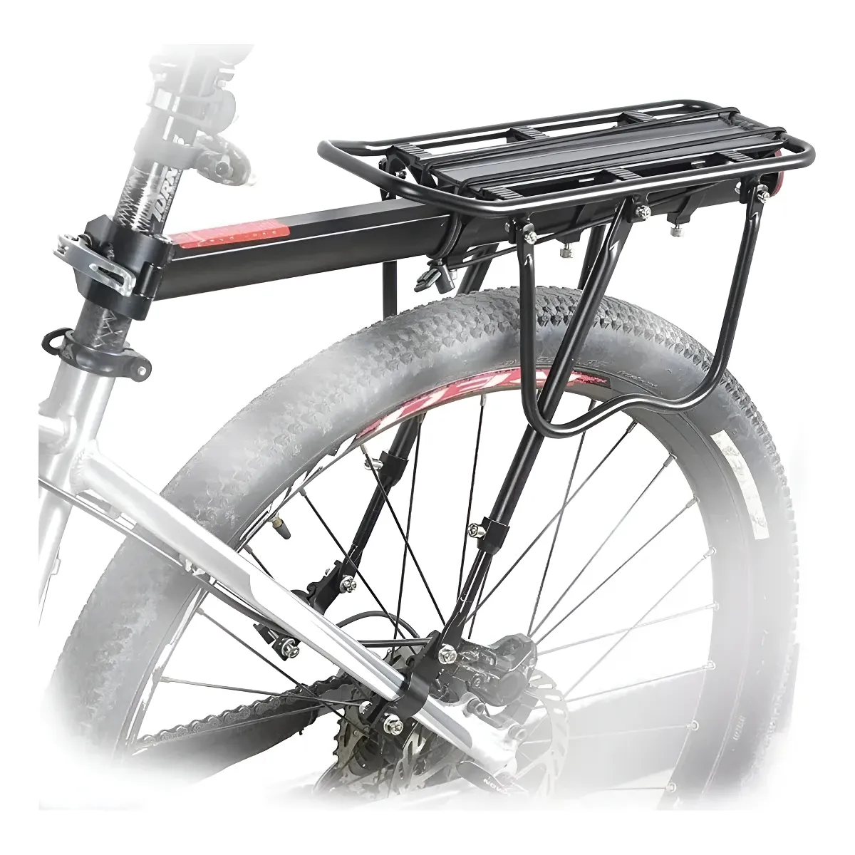 GENERICO - Parrilla Bicicleta Con O Sin Freno De Disco Porta Alforjas