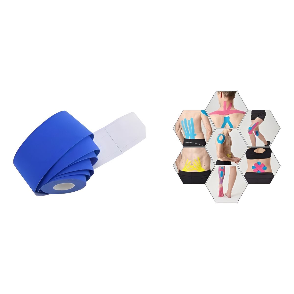 GENERICO - Pack 6 Tape Cinta Kinesiológica Apoyo Muscular Deportes Color Rosa-256025