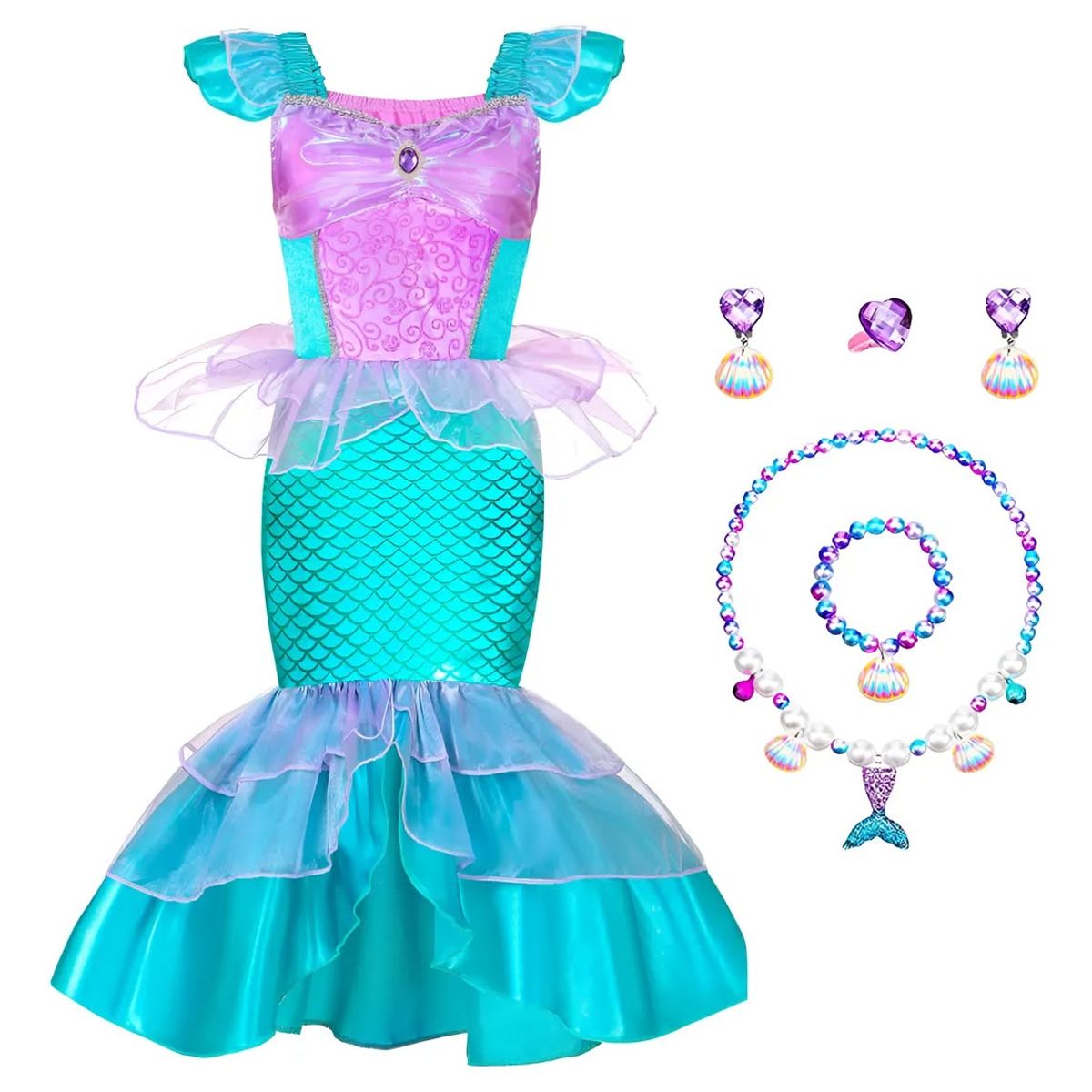 GENERICO - Set vestido y accesorios para niña talla 140