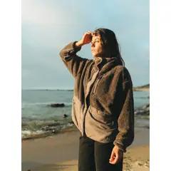 MAUI AND SONS - Poleron Autumn Blaze Café Mujer