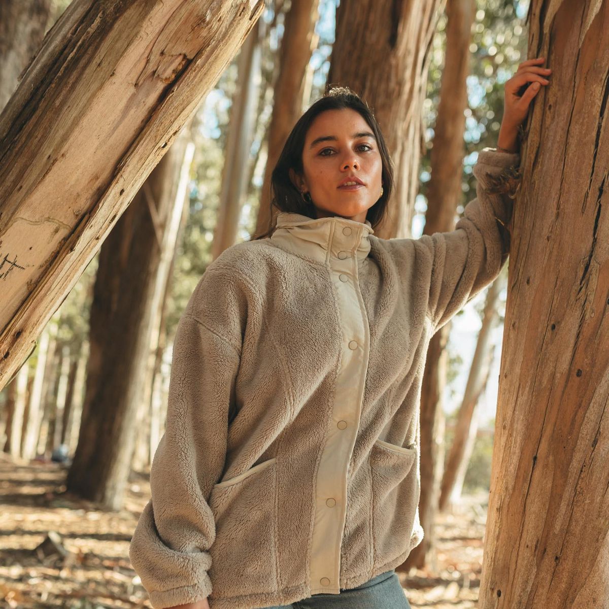 MAUI AND SONS - Poleron Pyron Beige Mujer Maui And Sons