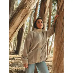 MAUI AND SONS - Poleron Pyron Beige Mujer