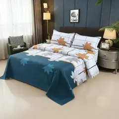 GENERICO - Juego De Sabanas 100% Algodón De 1 Plaza + 1 Funda Almohada - Multicolor - 1 Plaza