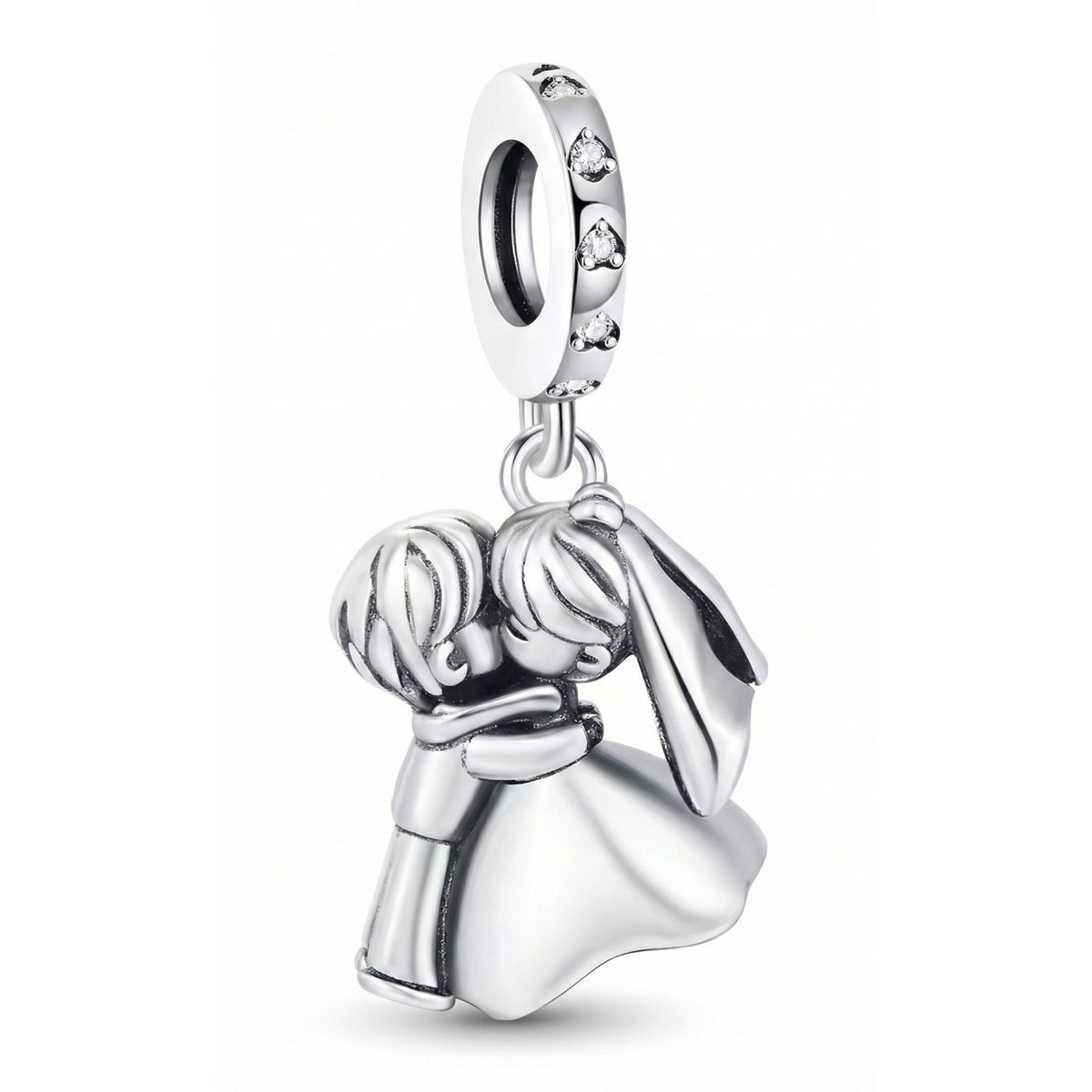TODOJOYAS - Charm Dije Colgante Plata 925 Pareja Novios Casados
