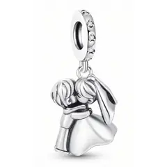 TODOJOYAS - Charm Dije Colgante Plata 925 Pareja Novios Casados