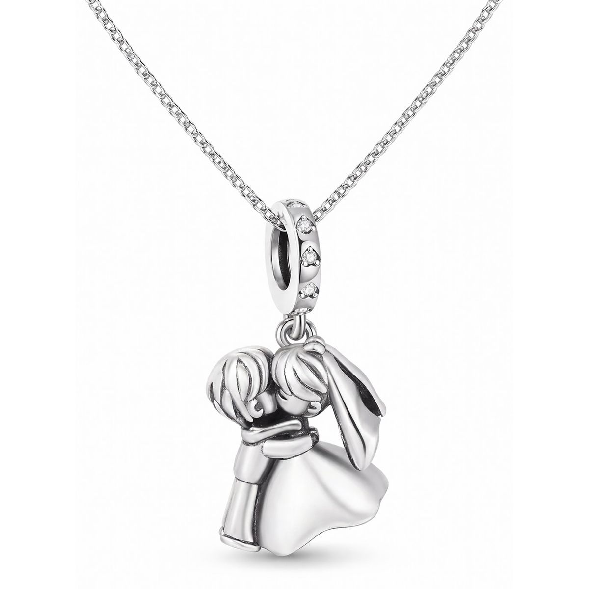 TODOJOYAS - Charm Dije Colgante Plata 925 Pareja Novios Casados