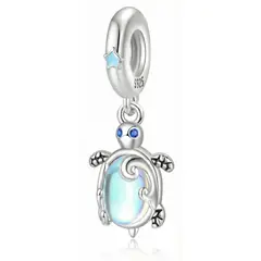 TODOJOYAS - Charm Dije Plata 925 Tortuga Marina Tornasol