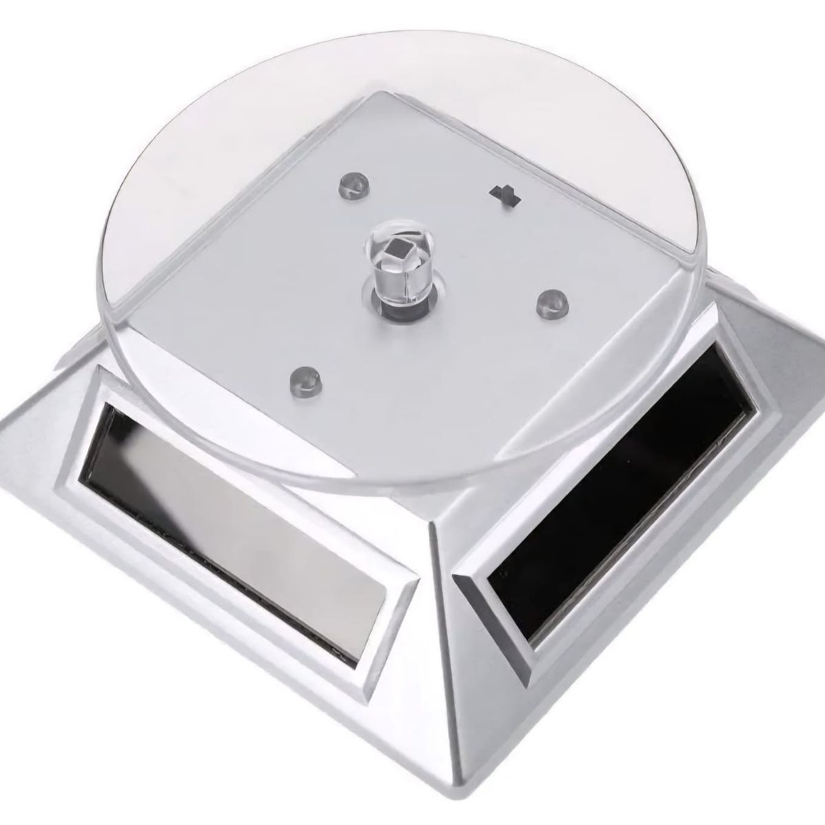 GENERICO - Exhibidor Giratorio Solar 360° Plata  Base para Joyas Relojes y Productos