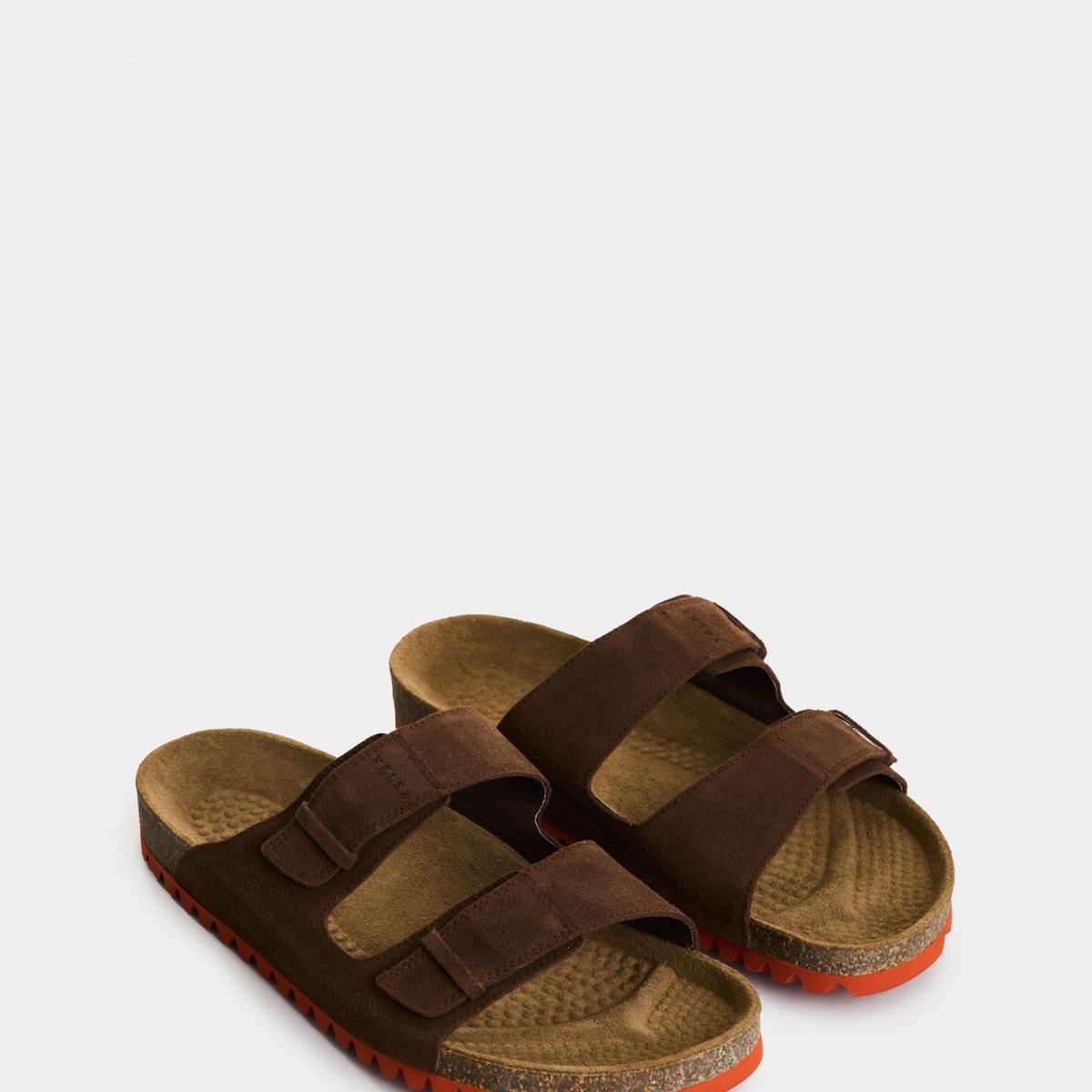 VELEZ - Vélez Sandalia Duna Cuero Gamuzado Para Hombre Casual Cafe