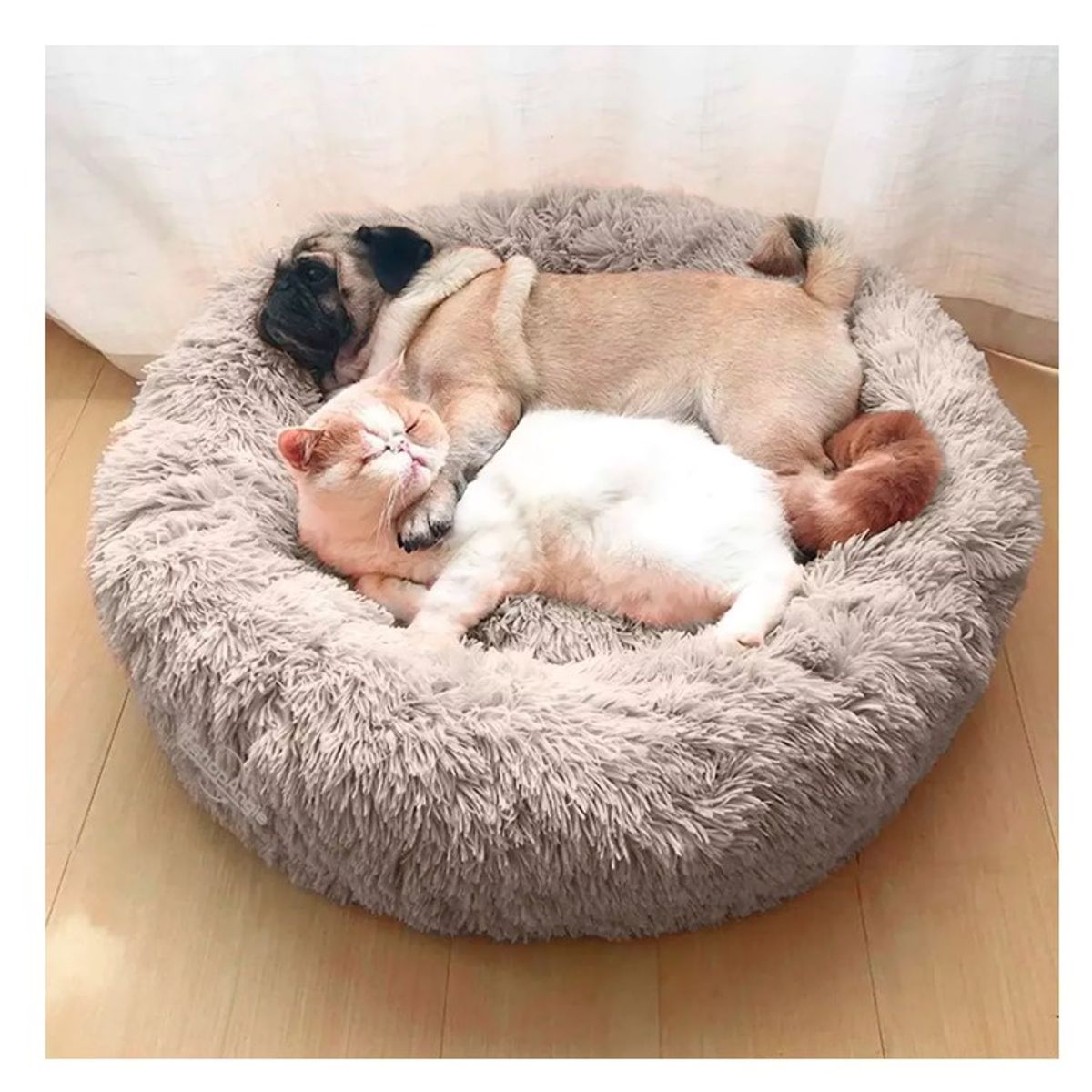 GENERICO - Cama Perro Mascota Antiestres Felpa Confortable 67cm