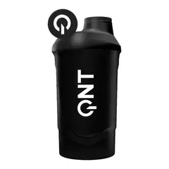 QNT - Shaker Negro 600 ml Mezclador para proteina y suplementos