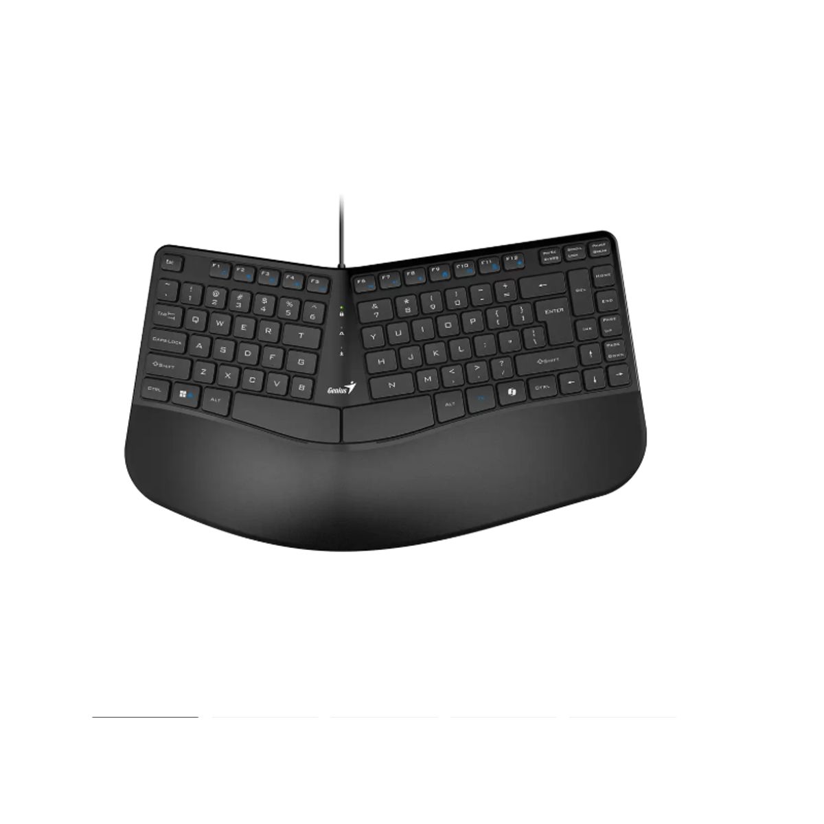 GENIUS - GENIUS TECLADO ERGONÓMICO COPILOT PALM REST USB BLACK ERGO KB-700