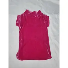 EL MUNDO DE EMMA - Polera mascota fucsia terciopelo talla L