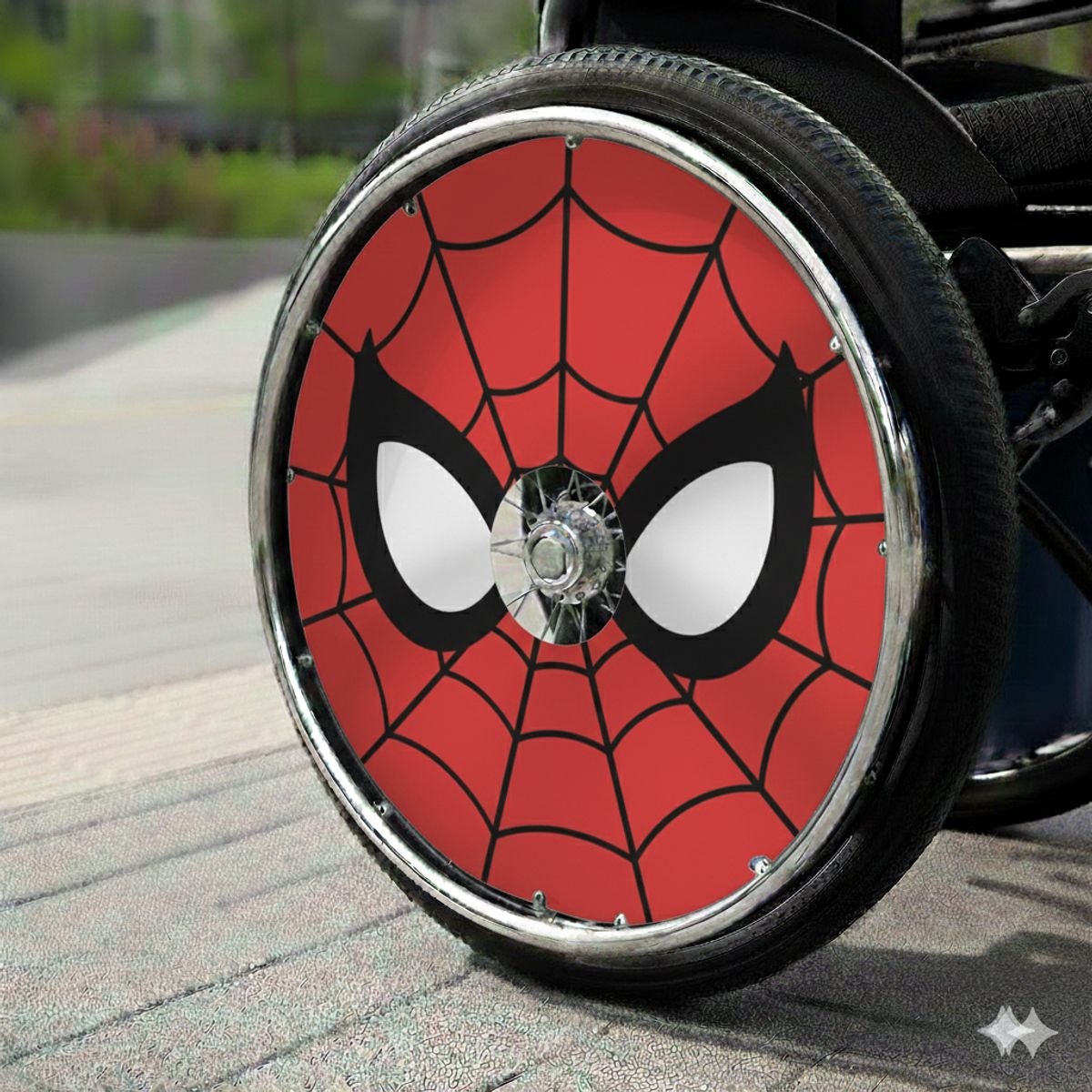 GENERICO - CUBRE RUEDAS TAPA RUEDAS PARA SILLA DE RUEDAS