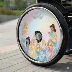 GENERICO - CUBRE RUEDAS TAPA DE RUEDAS PARA SILLA DE RUEDAS