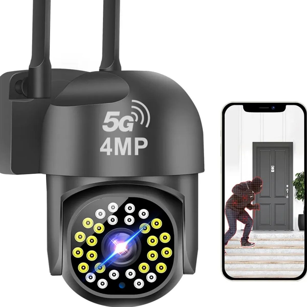 GENERICO - 5g Cámaras De Seguridad Con Led Alarma Wifi6 BELUG