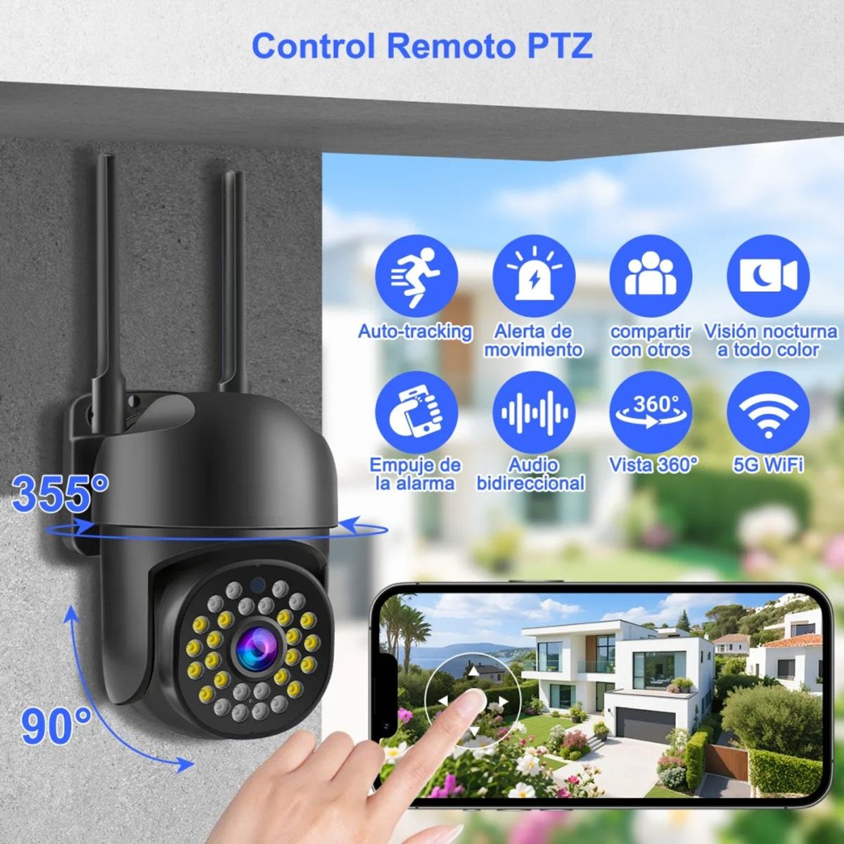 GENERICO - 5g Cámaras De Seguridad Con Led Alarma Wifi6 BELUG