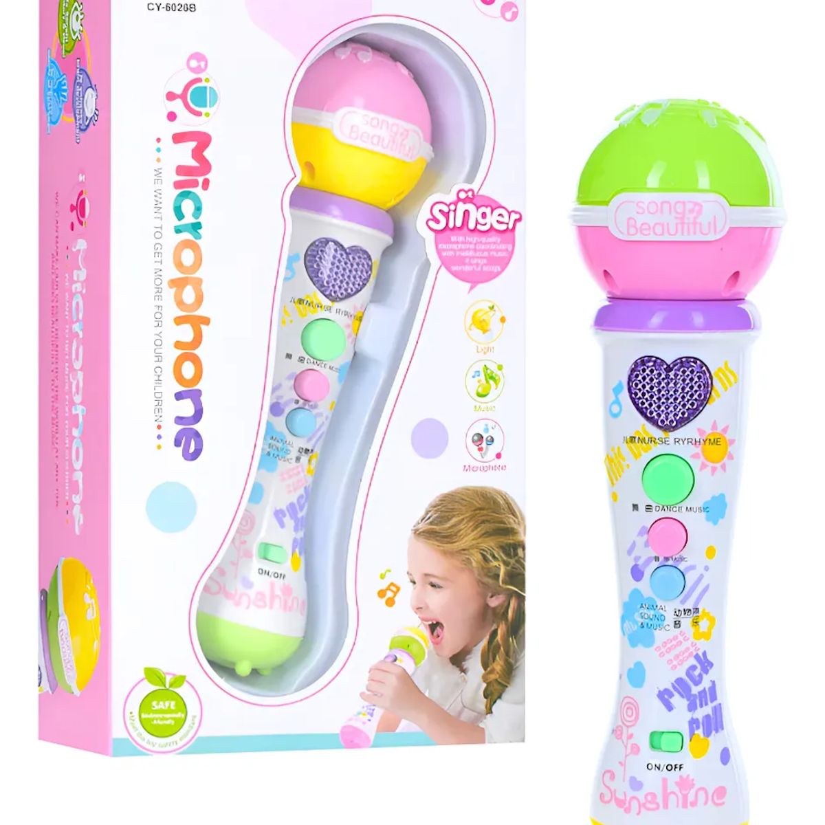 GENERICO - Micrófono Juguete Karaoke Infantil Con Canciones Luces