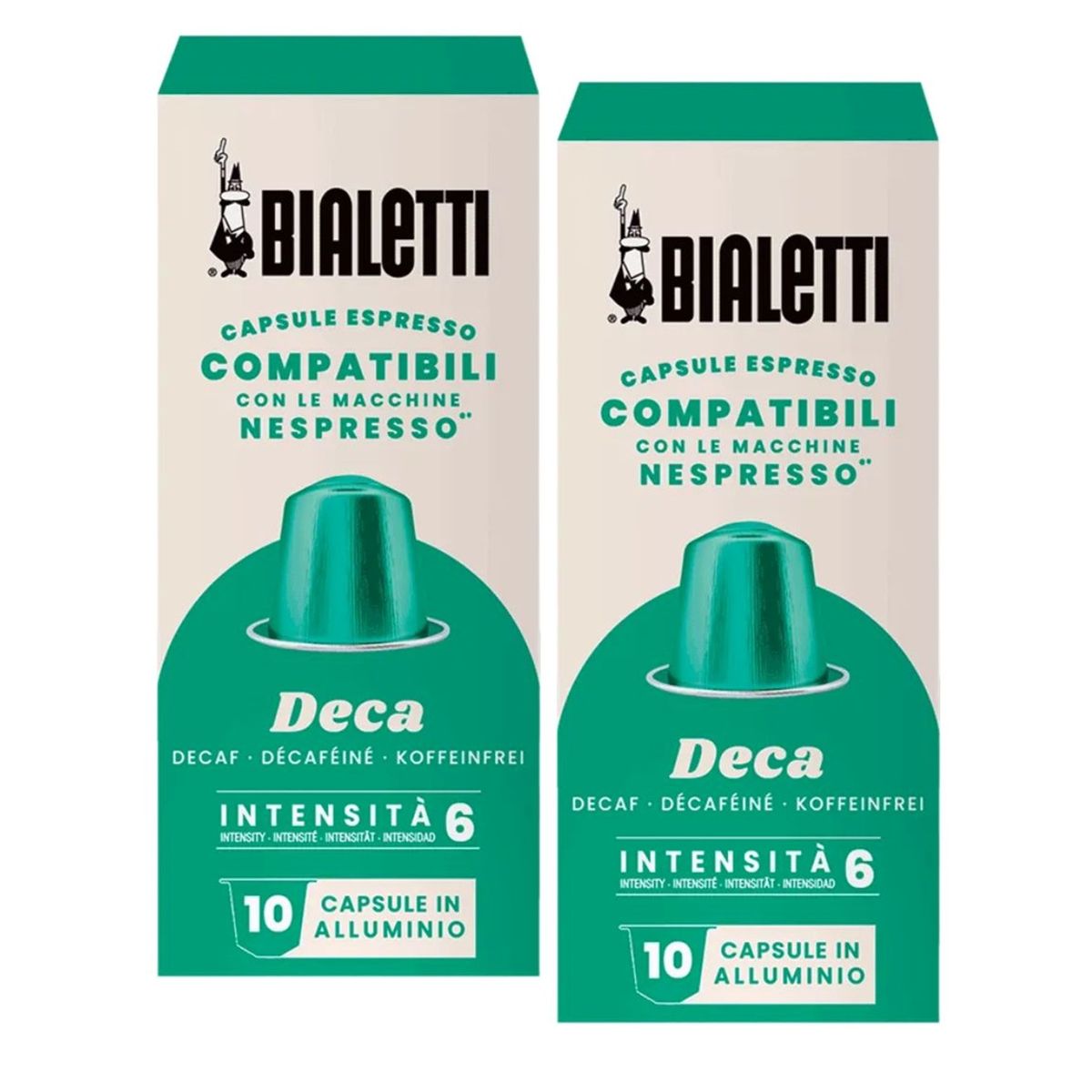 BIALETTI - Capsulas Descafeinado Bialetti Compatible Nespresso 2x10unds