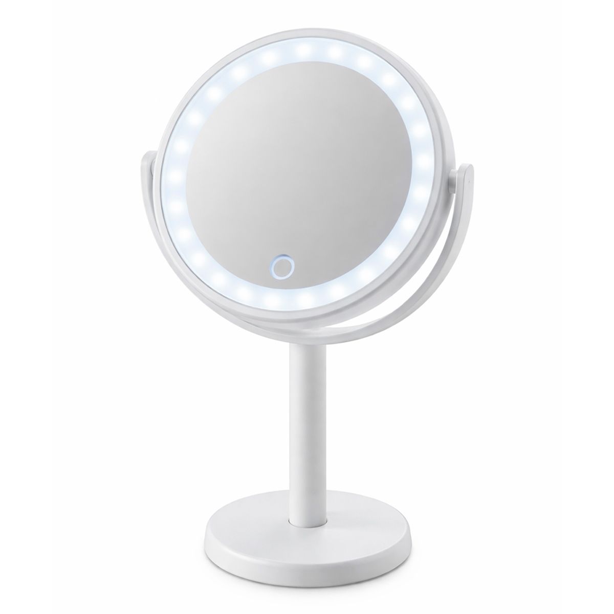 IRM - Espejo Maquillaje Con Luz Led 360 Base De Mesa Color Blanco