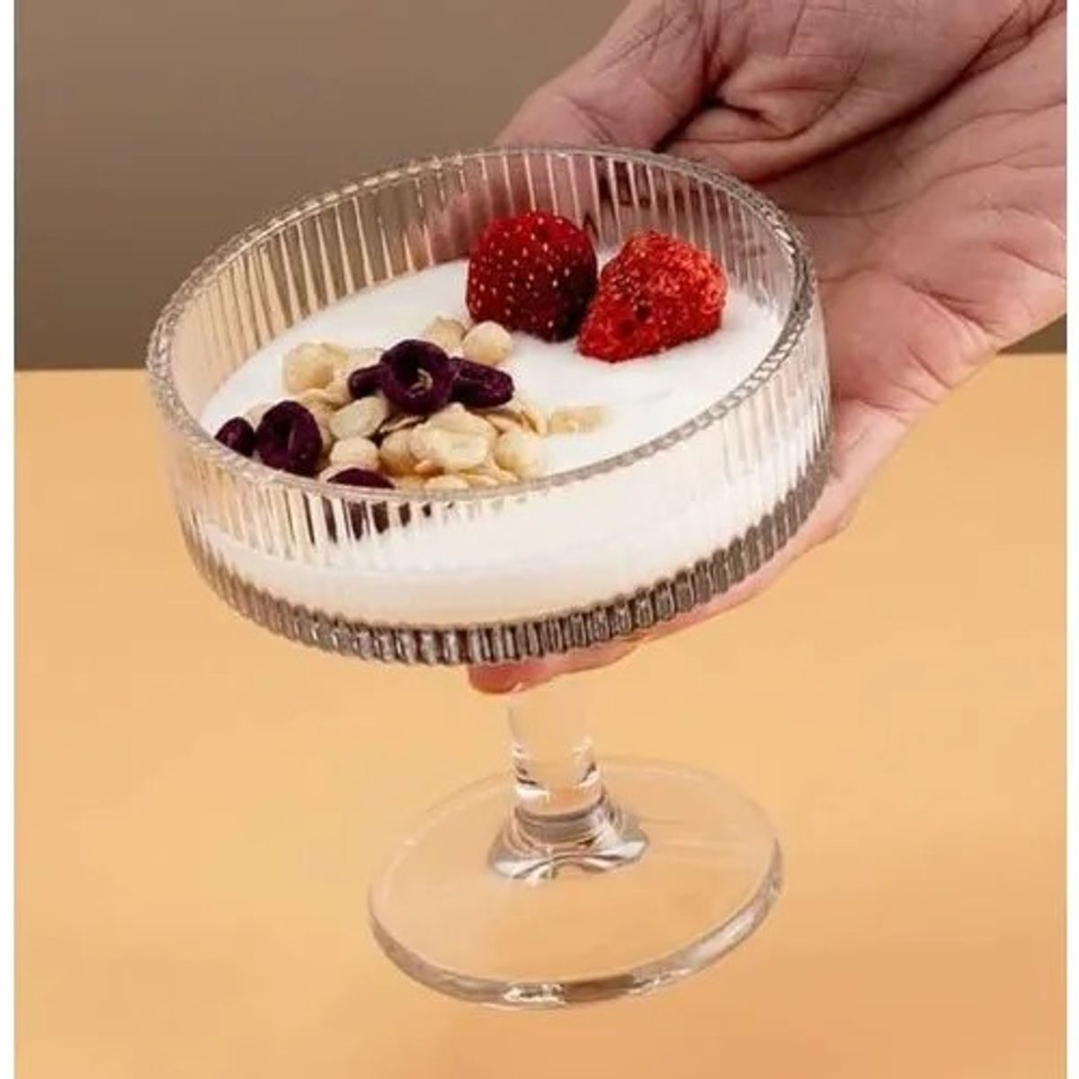 GENERICO - Set 4 Copas Helado Postres Copa De Vidrio Copas Postres