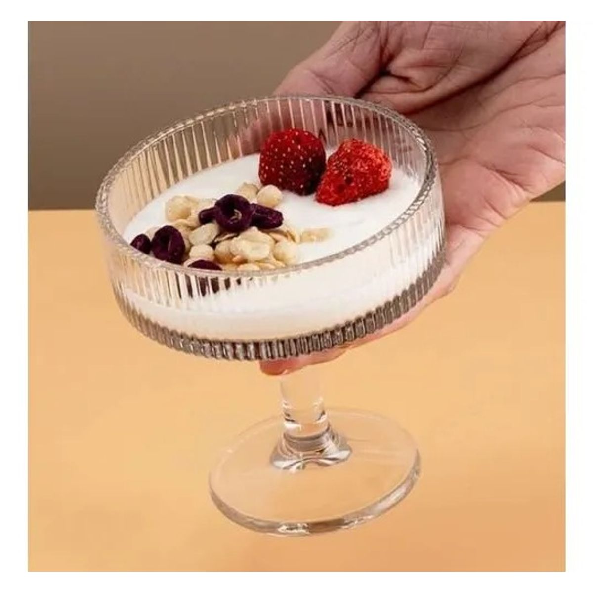 GENERICO - Set 4 Copas Helado Postres Copa De Vidrio Copas Postres