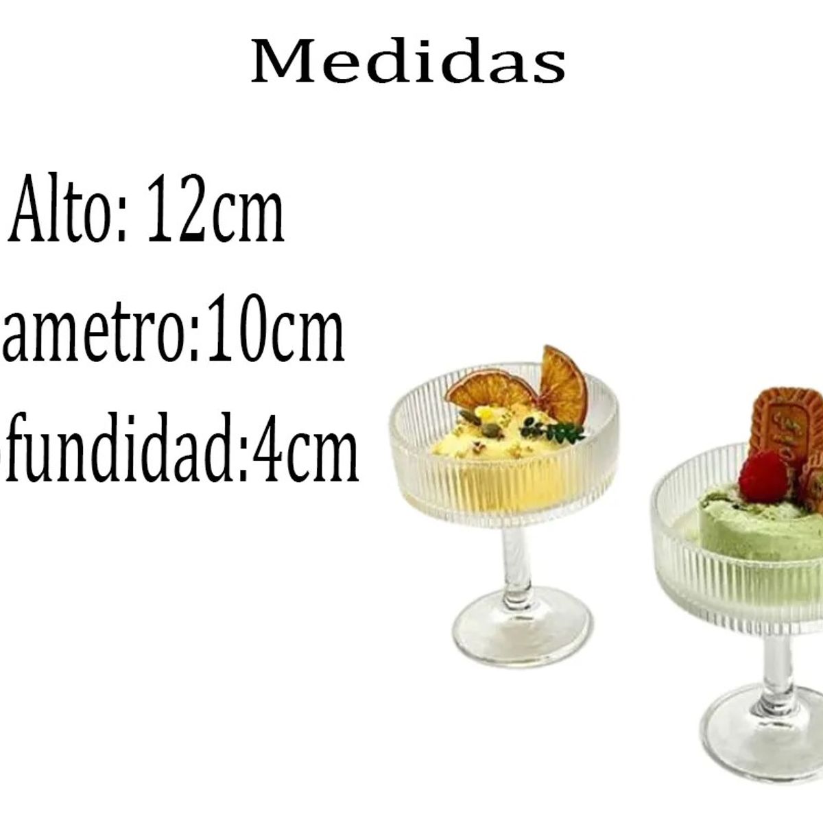 GENERICO - Set 2 Copas Helado Postres Copa De Vidrio Copas Postres