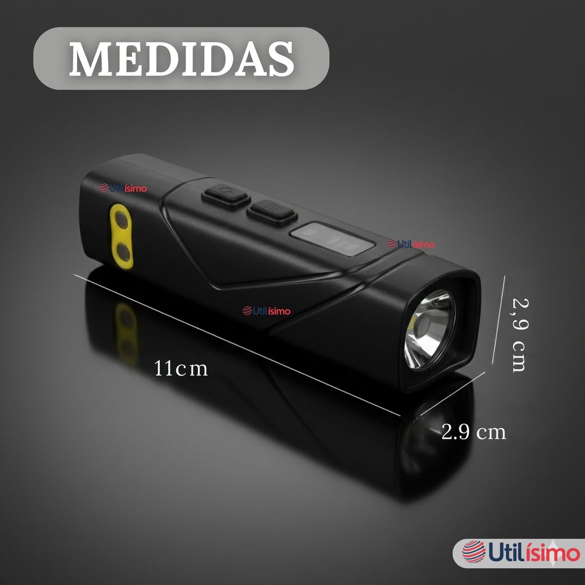 LINE - Linterna Frontal LED Recargable con Gancho Extraible