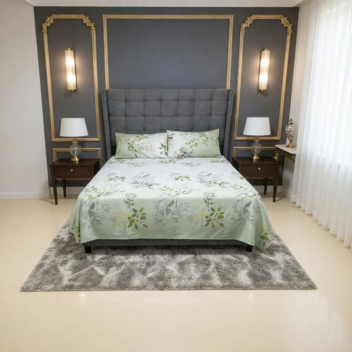 GENERICO - Juego De Sabanas King 100% Algodón + 2 Fundas Almohada 50x70 - Multicolor - King