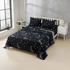 GENERICO - Juego De Sabanas King 100% Algodón + 2 Fundas Almohada 50x70 - Multicolor - King