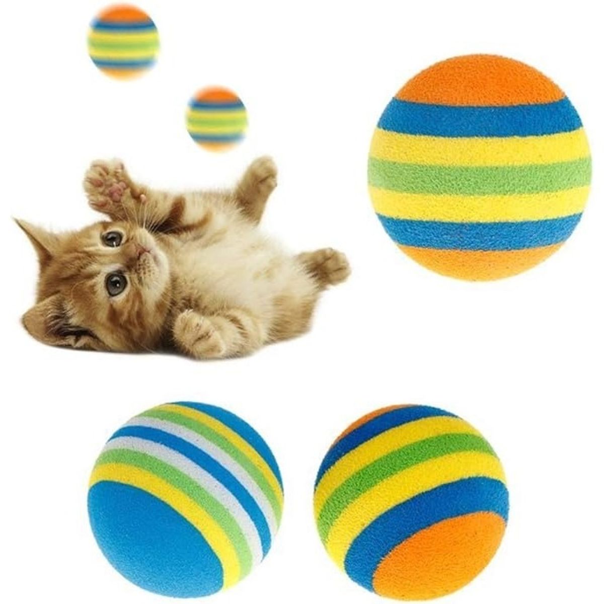 GENERICO - 8 Pelotas Para Gatos Juguetes Para Gatos Juegos Para Gatos
