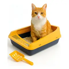 GENERICO - 2 Arenero Para Gato Higiene Gatos Caja De Arena Para Gatos
