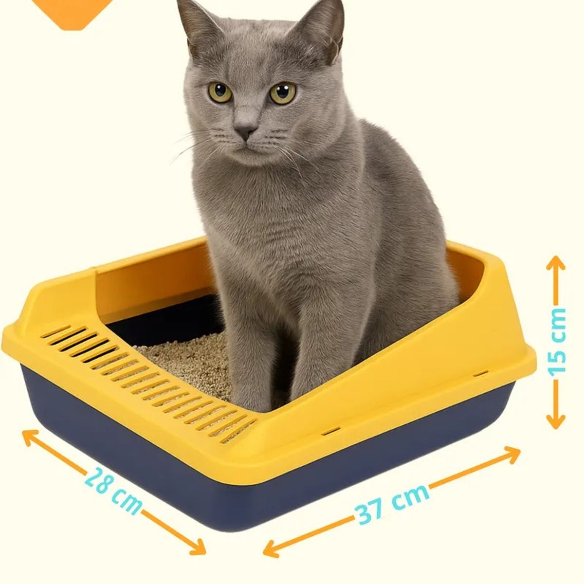 GENERICO - 2 Arenero Para Gato Higiene Gatos Caja De Arena Para Gatos