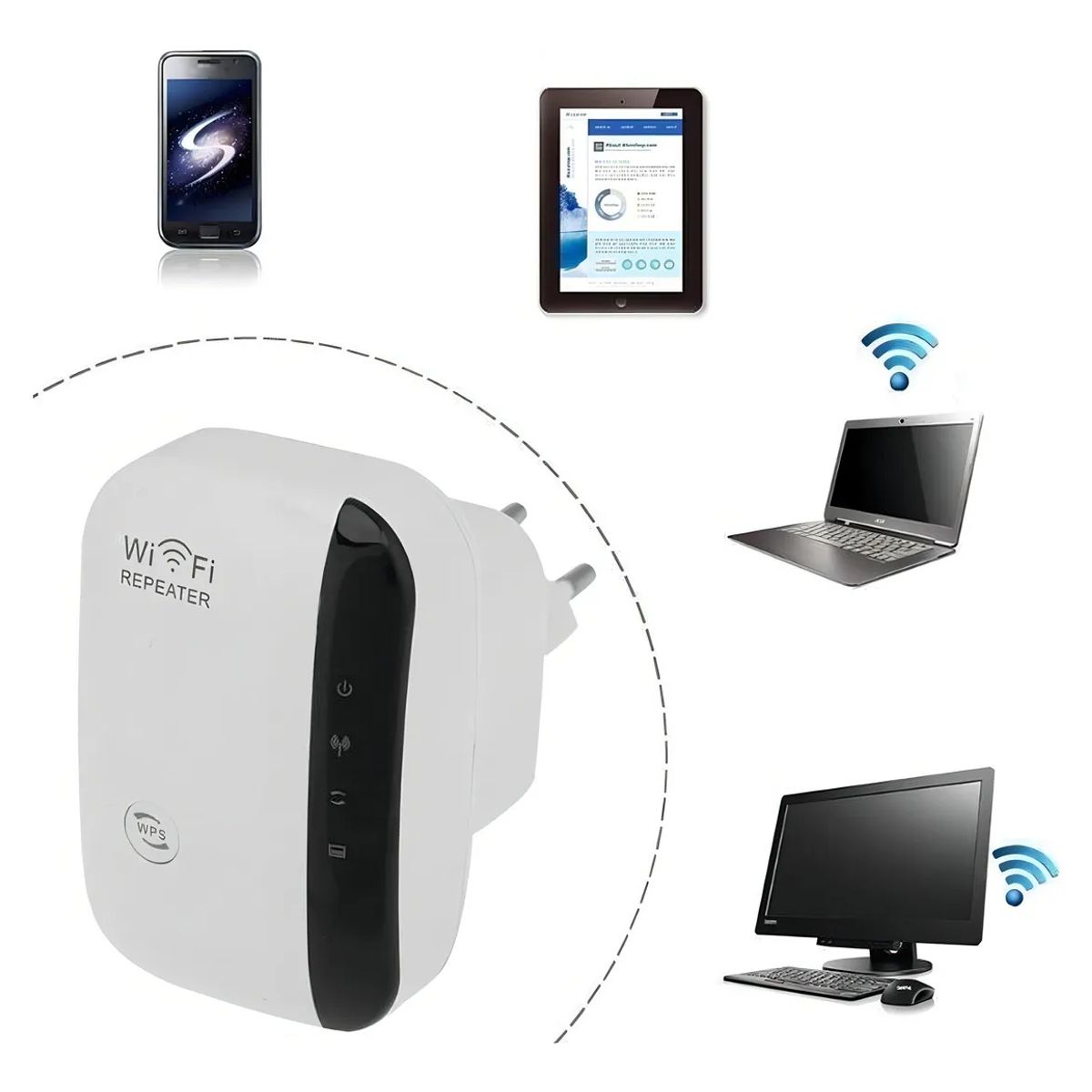 MOVI - Repetidor Amplificador Wifi Señal 300 Mbps 2.4g