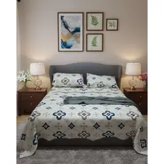 GENERICO - JUEGO DE SABANAS 500 HILOS 2 PLAZA A16