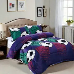 GENERICO - Plumon Plush Liso Con Chiporro 1.5 Plazas + 1 Funda Almohada - Multicolor - 1,5 Plazas