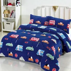 GENERICO - Plumon Plush Liso Con Chiporro 1.5 Plazas + 1 Funda Almohada - Multicolor - 1,5 Plazas