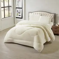 GENERICO - Plumon Plush Liso Con Chiporro 2 Plazas + 2 Fundas Almohada - Multicolor - 2 Plazas