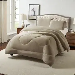 GENERICO - Cobertor De 2 Plazas Plush Liso Con Chiporro + 2 Fundas Almohada - Multicolor - 2 Plazas