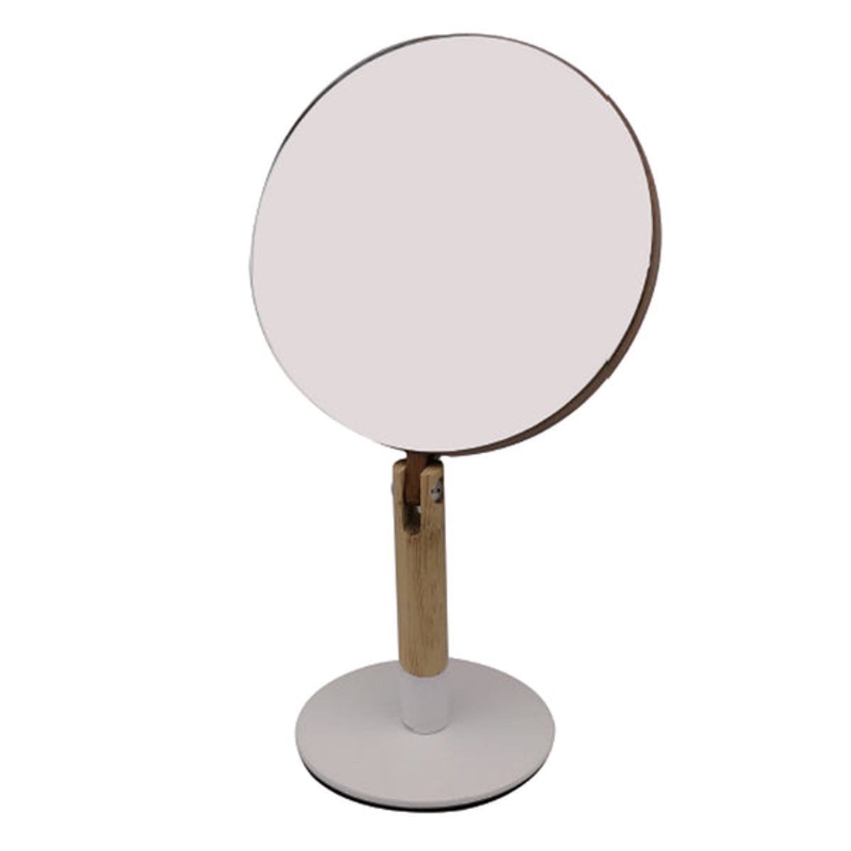 VGO - Espejo circular de mesa con base madera