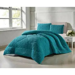 GENERICO - Cobertor Invierno De 2 Plaza Texturizado Con Chiporro Plumón - Multicolor - 2 Plazas