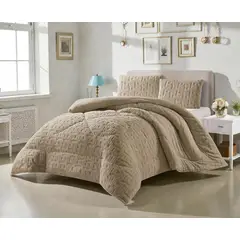 GENERICO - Cobertor King De Invierno Texturizado Con Chiporro Plumón - Multicolor - King