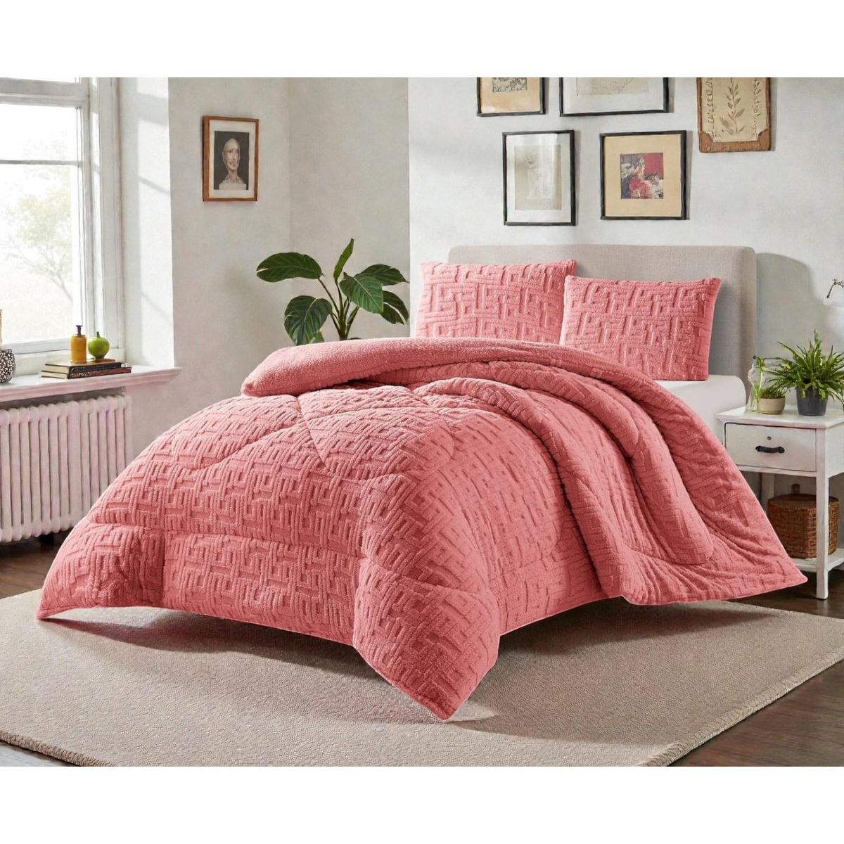 GENERICO - Cobertor King De Invierno Texturizado Con Chiporro Plumón - Multicolor - King