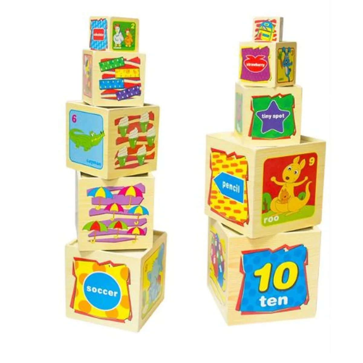 GENERICO - Torre 10 Juguete Madera Juegos Niños