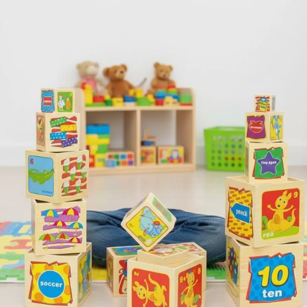 GENERICO - Torre 10 Juguete Madera Juegos Niños