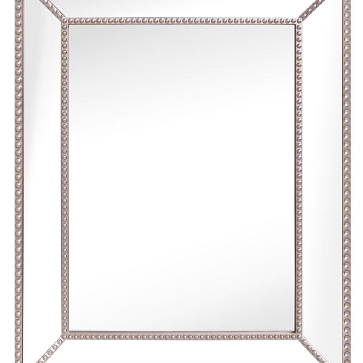 VGO - Espejo decorativo para colgar 52x42 cm borde espejado