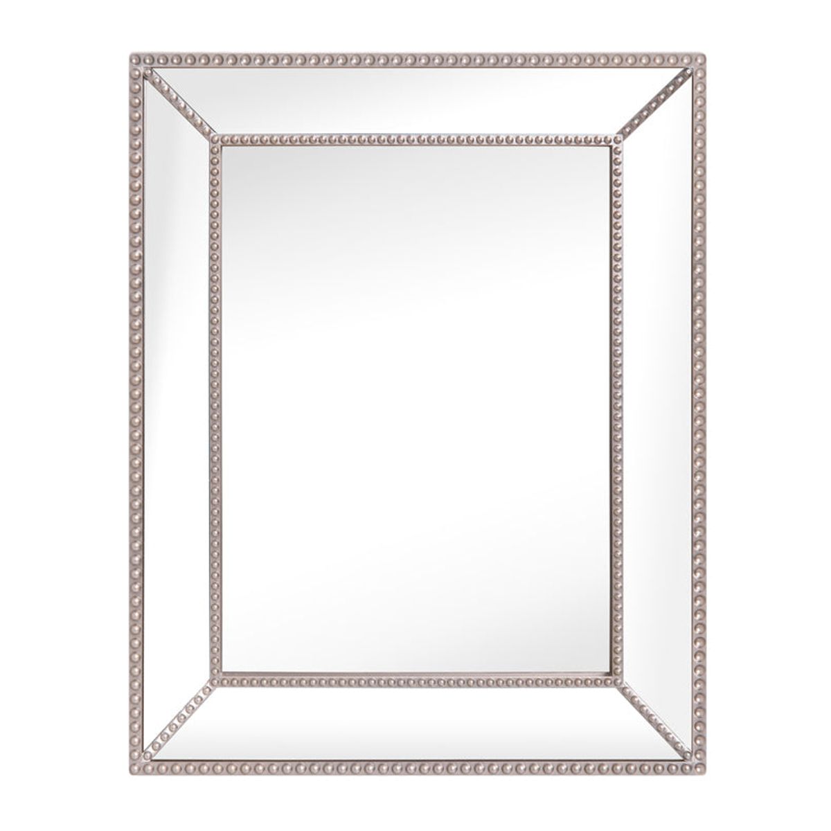 VGO - Espejo decorativo para colgar 52x42 cm borde espejado